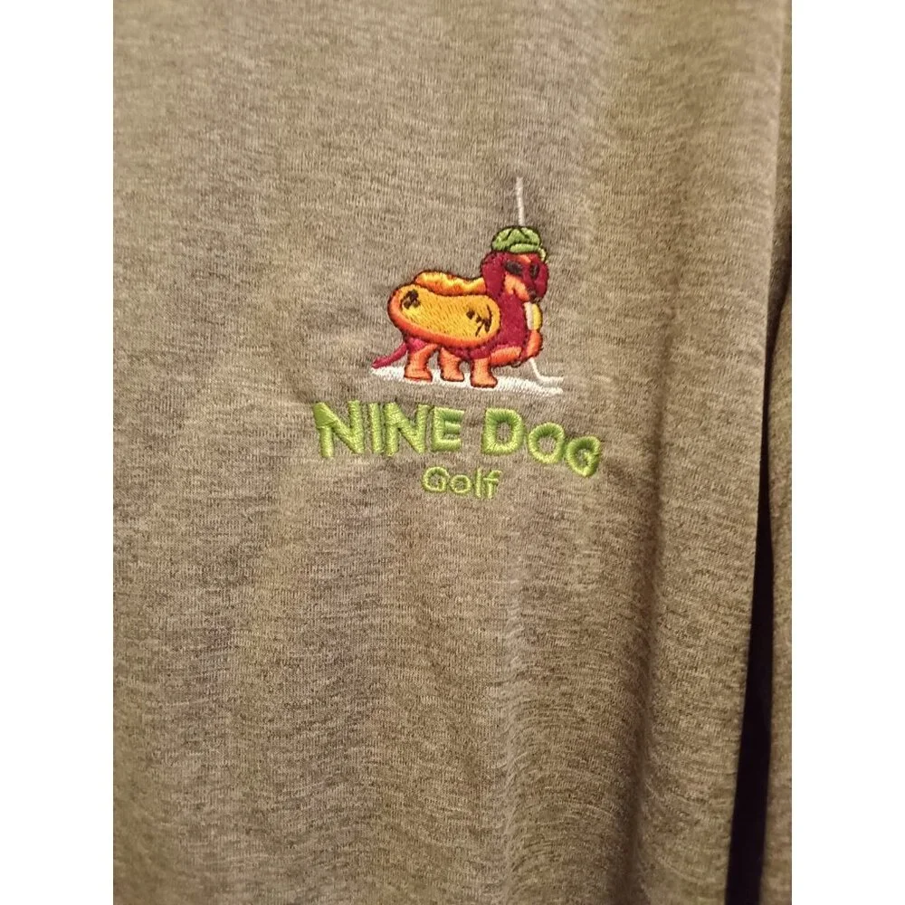 Adidas Nine Dog Long Sleeve Golf Shirt Size XL - Picture 3 of 9
